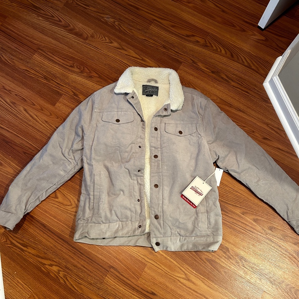 Brooklyn Cloth Workwear grey corduroy jacket.